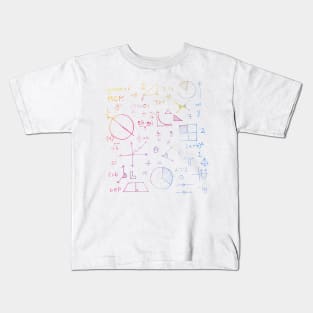 Math formulae (white) Kids T-Shirt